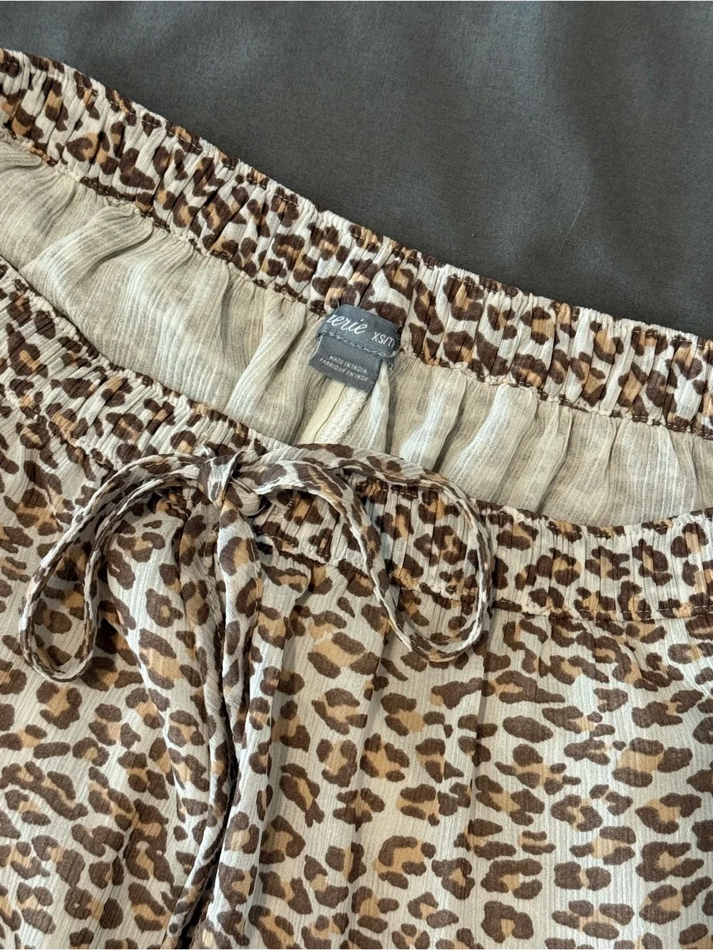 Aerie Tiered Leopard Print Maxi Skirt - Brown/White - Picture 2 of 4
